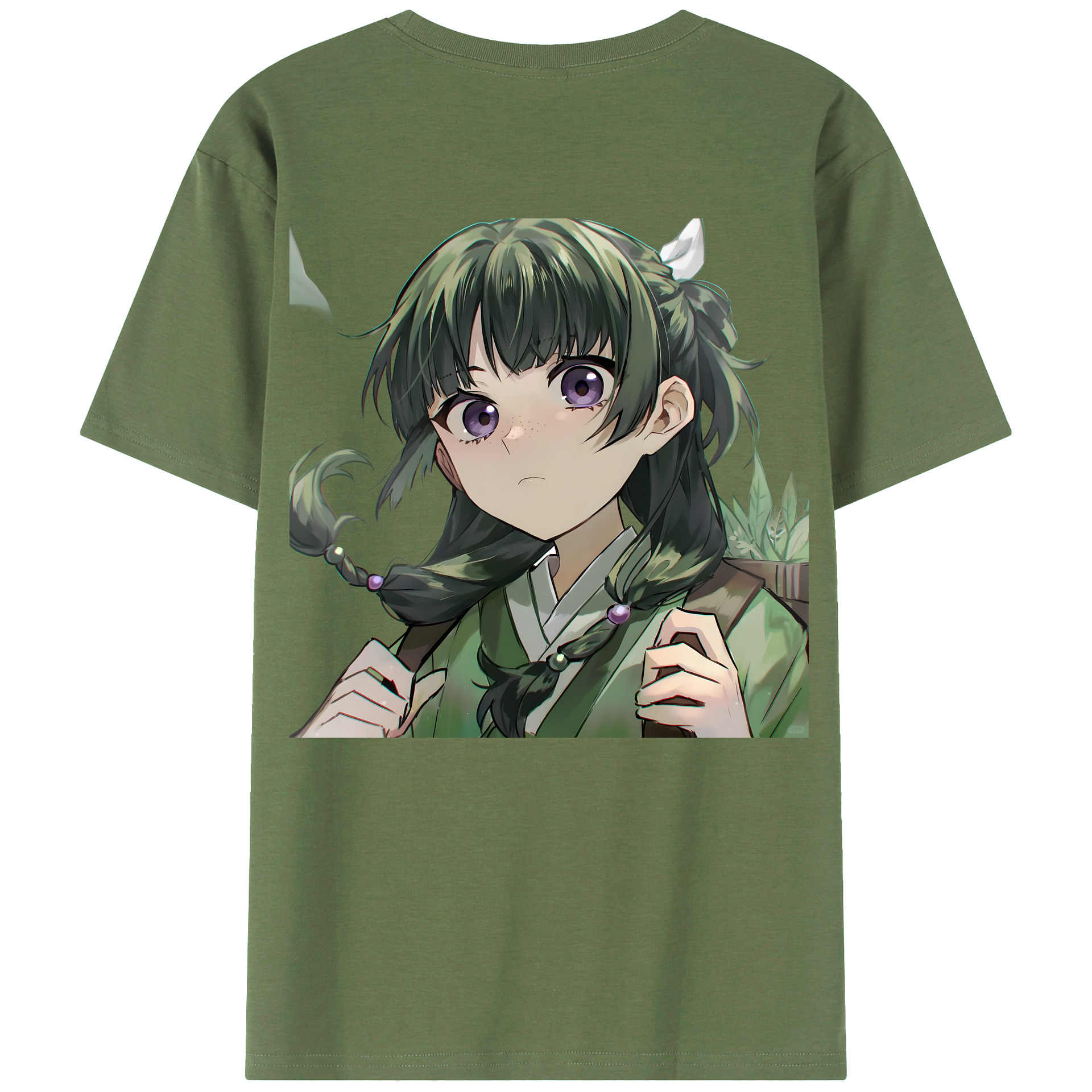 （画像用） 薬屋のひとりごと The Apothecary Diaries 綿100％ メンズ半袖Tシャツ（バックプリント） 通気性